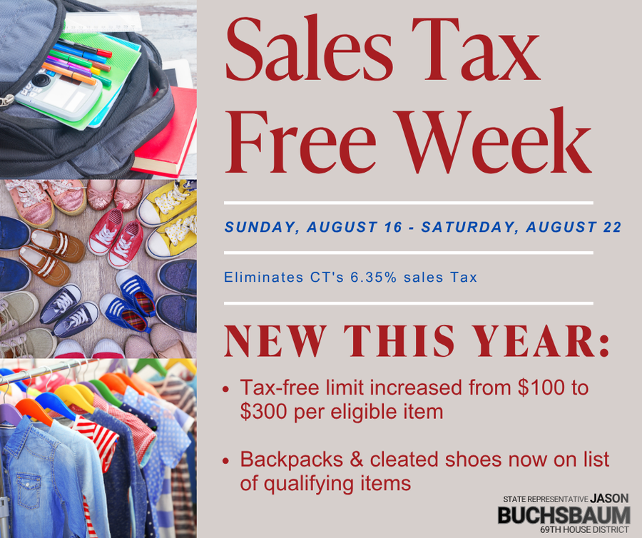Sales Tax Free Week Changes